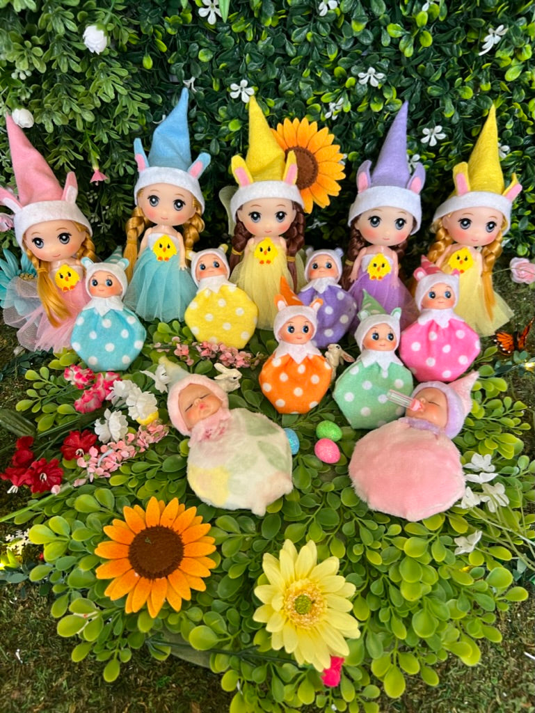 Easter yellow girl elf
