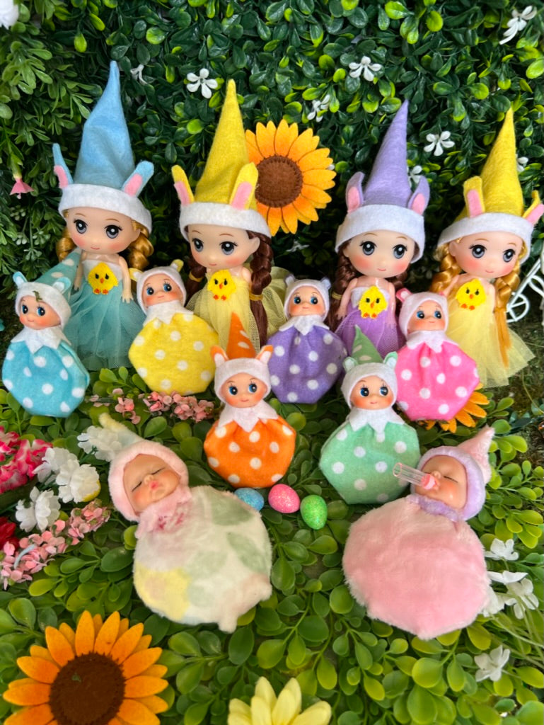 Easter yellow girl elf