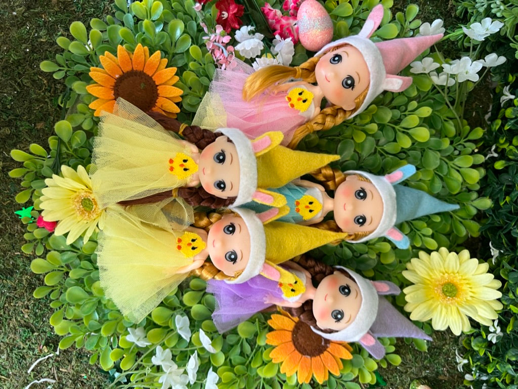 Easter yellow girl elf
