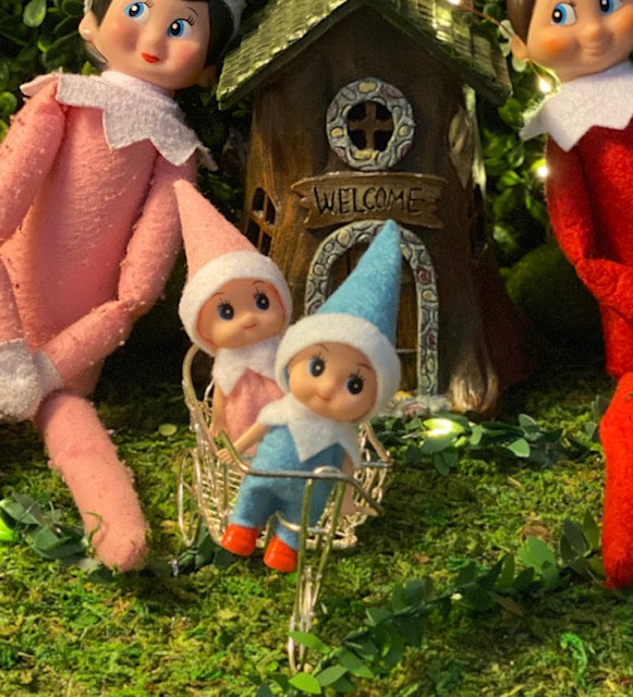 Baby elf twins pink and blue