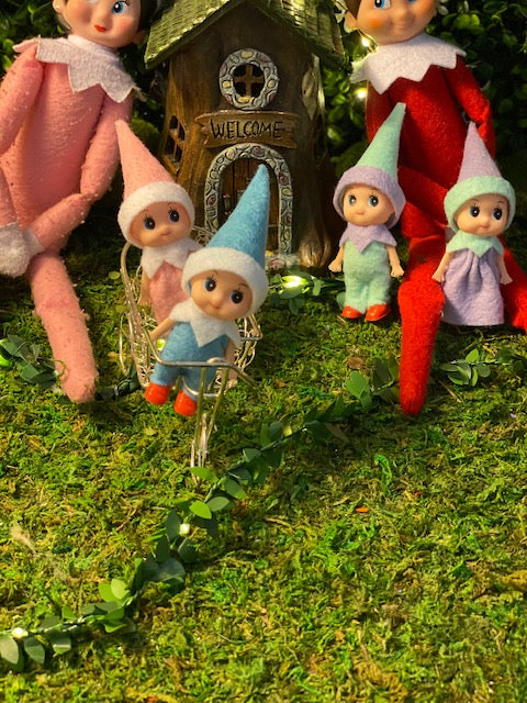 Baby elf twins pink and blue