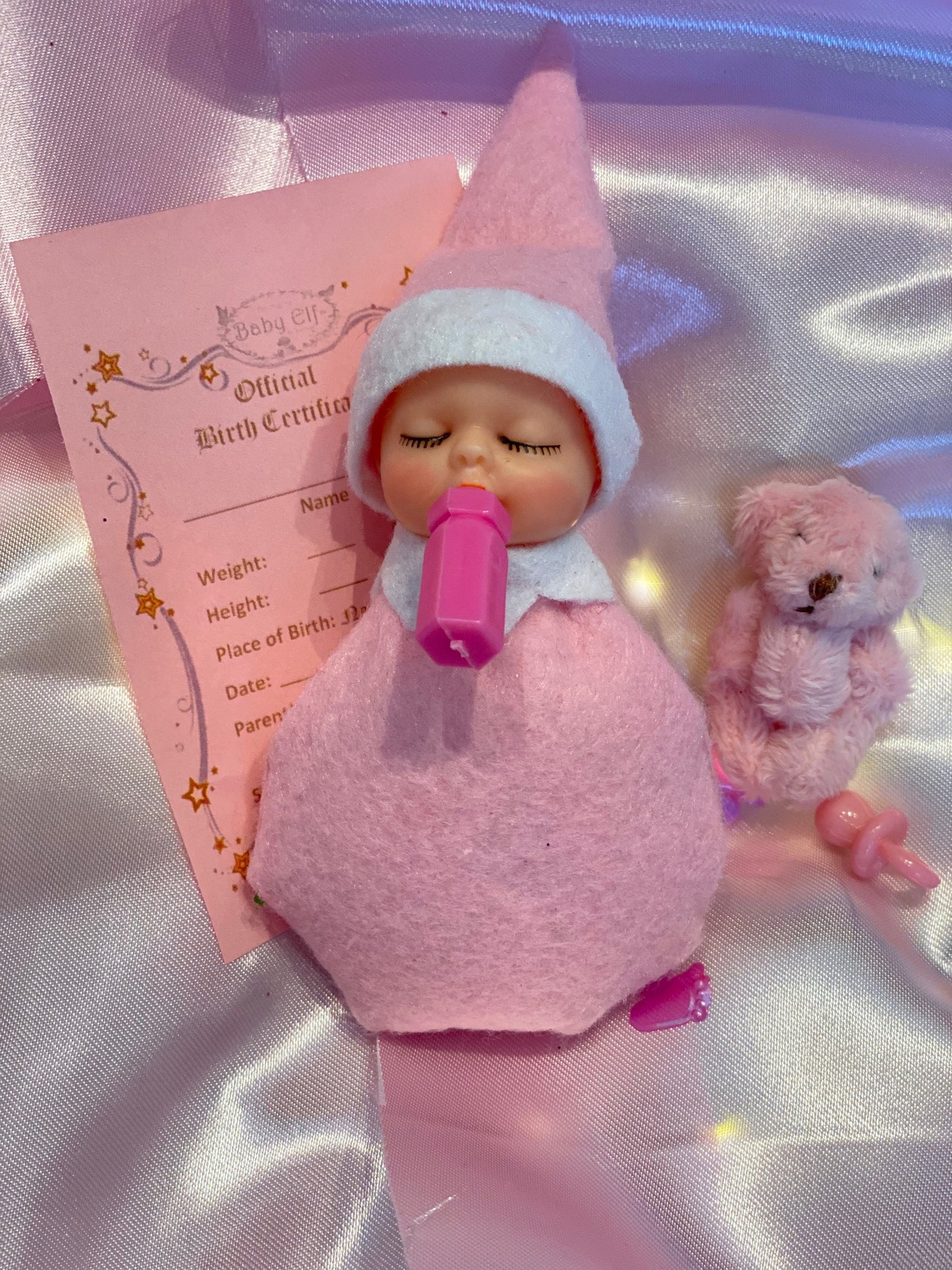 Sleeping baby elf girl