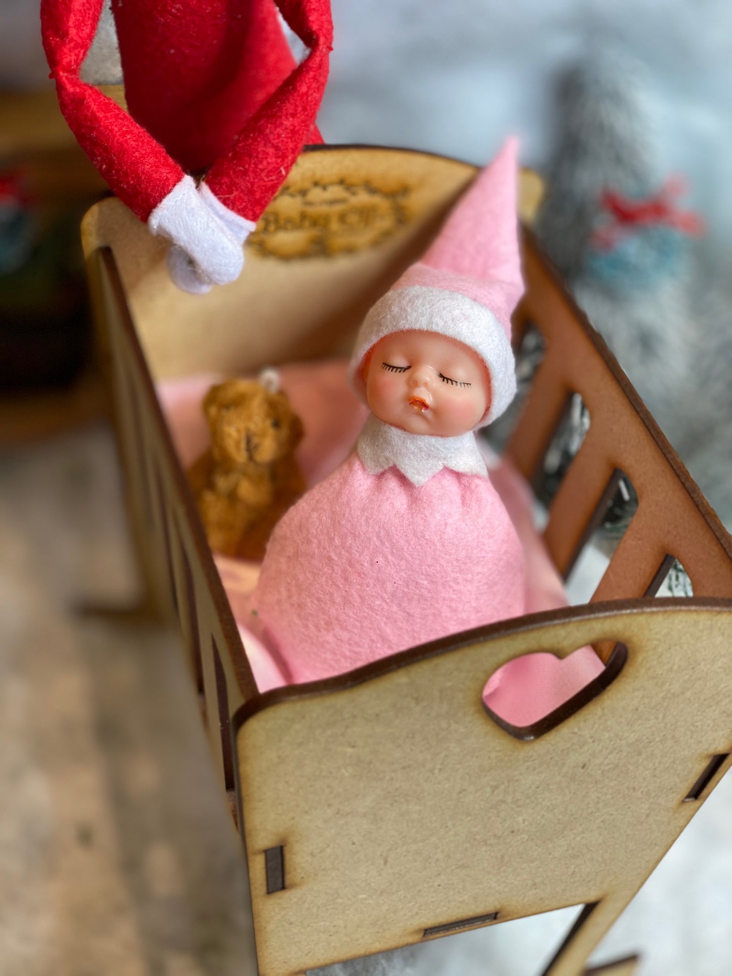 Sleeping baby elf girl