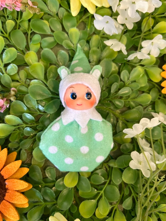 Easter green bunny baby elf