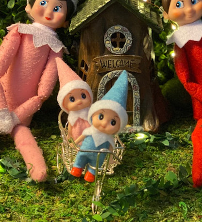 Baby elf twins pink and blue