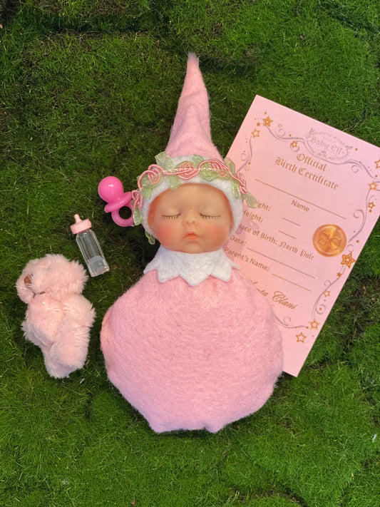 Sleeping baby elf girl